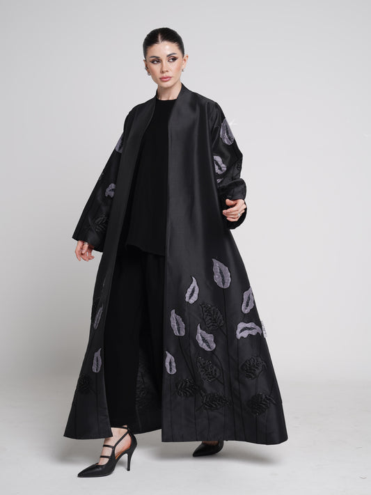 Flower Inserted Abaya