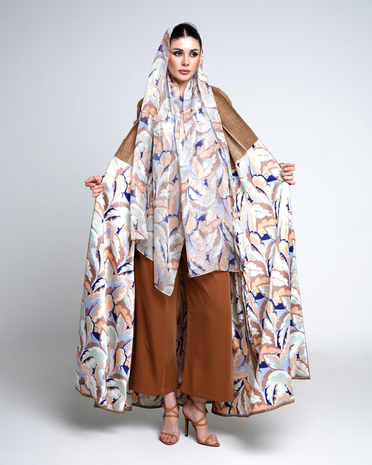 colour Double shade Modest Abaya