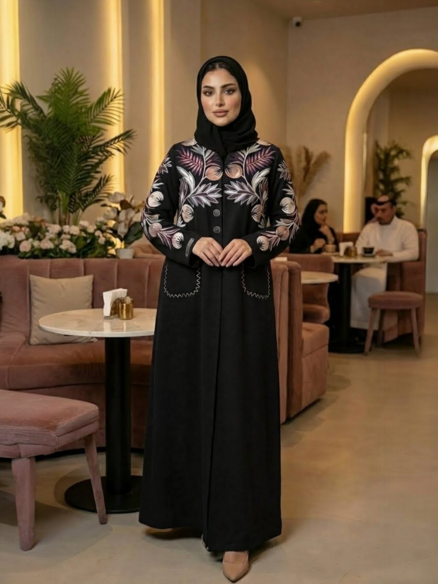 Winter Tatreez Abaya
