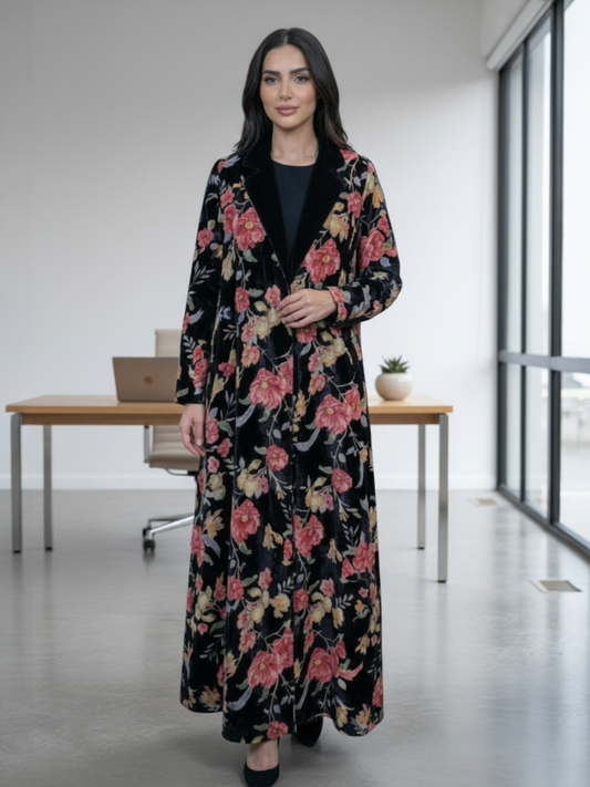 Velvet Flower Abaya