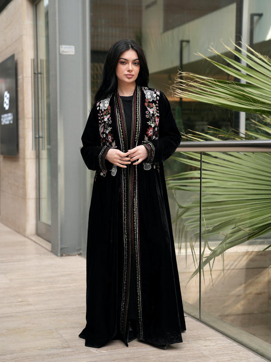 Velvet Embroidery Abaya