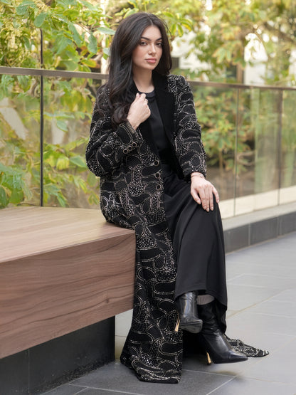 Golden Lines Abaya