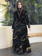 Multiprint Velvet Abaya