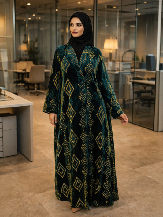 Crystal Blazer Abaya