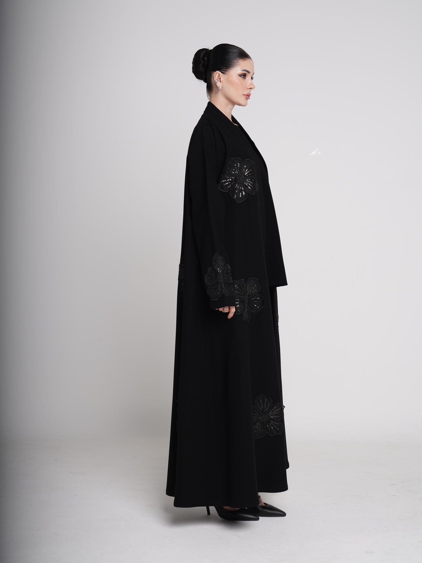 Black Abaya with Beads