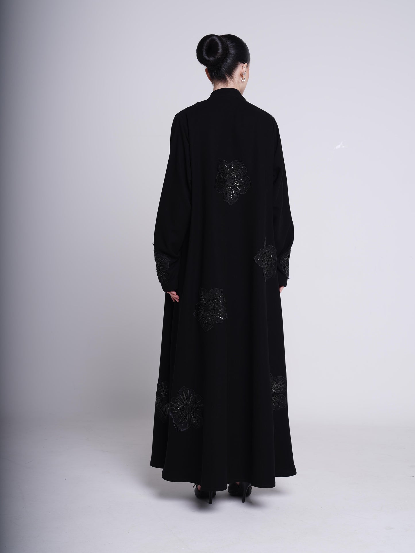 Black Abaya with Beads