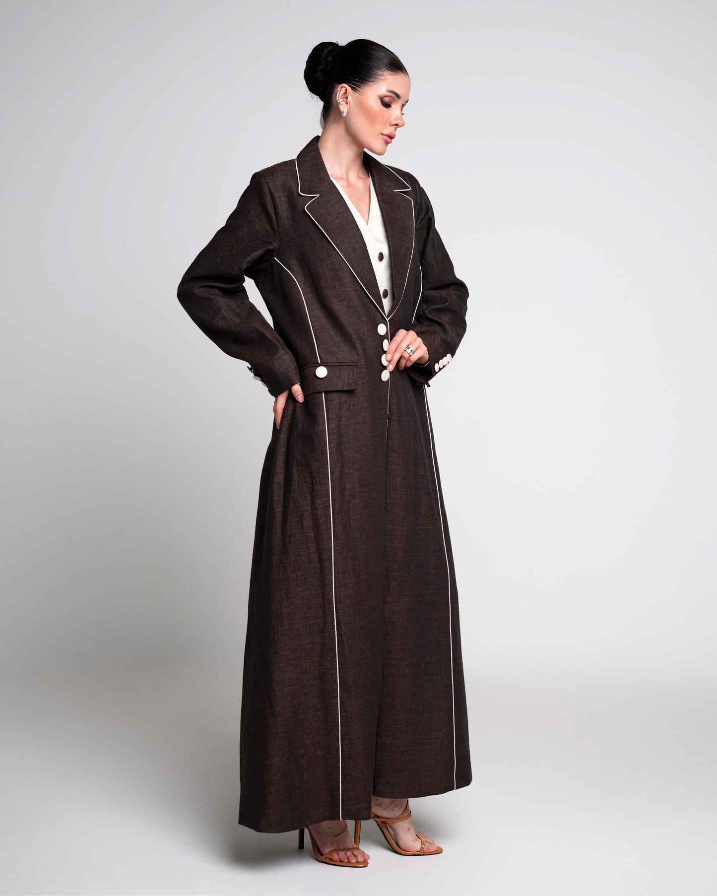 Linen Blazer Abaya