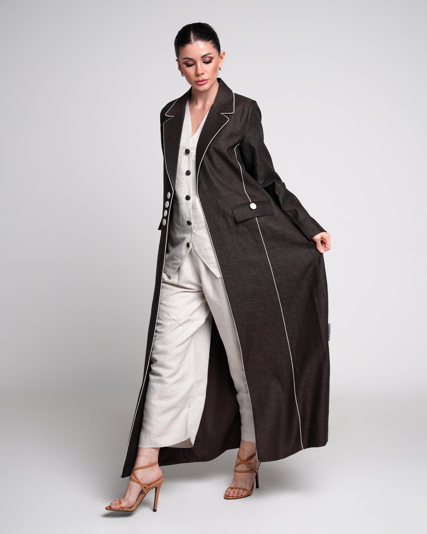 Linen Blazer Abaya