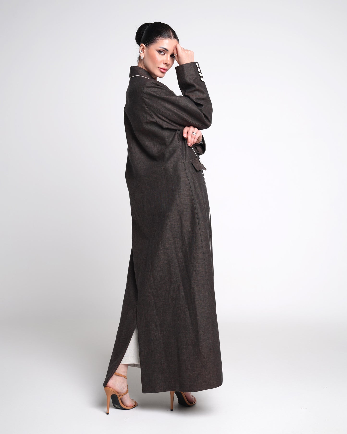 Linen Blazer Abaya