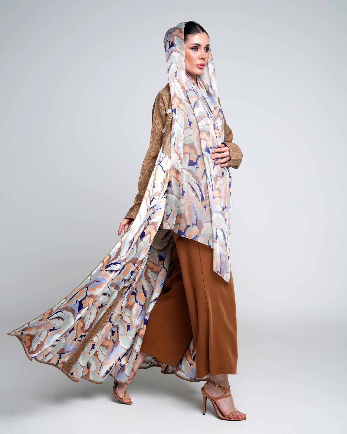 colour Double shade Modest Abaya
