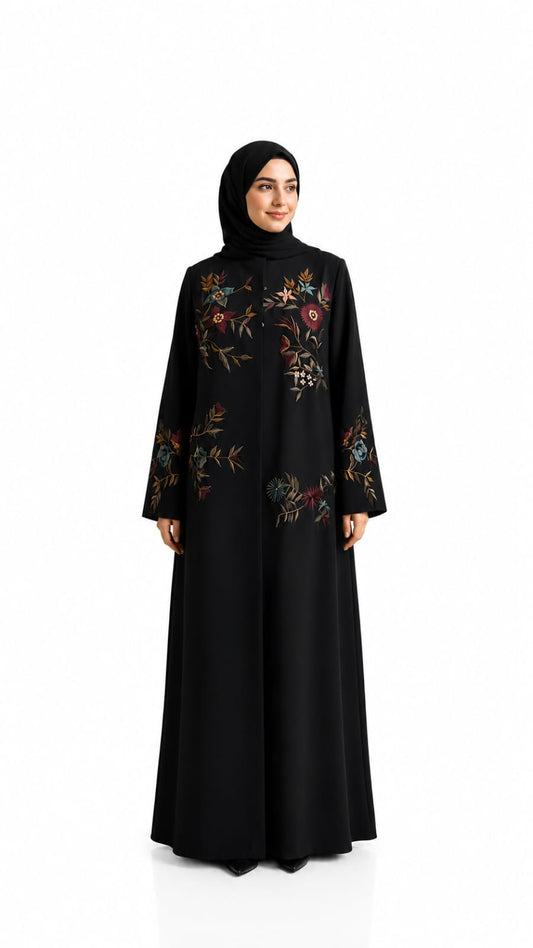 Midnight Satin Abaya