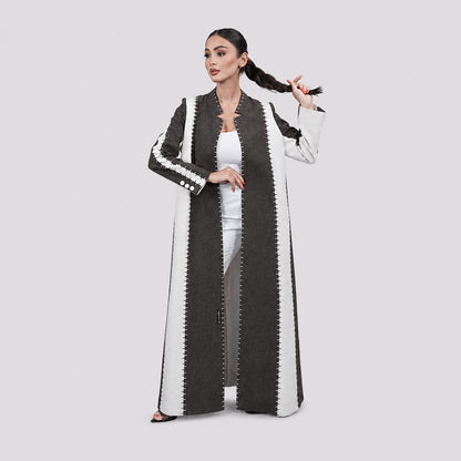 Abreez white Abaya