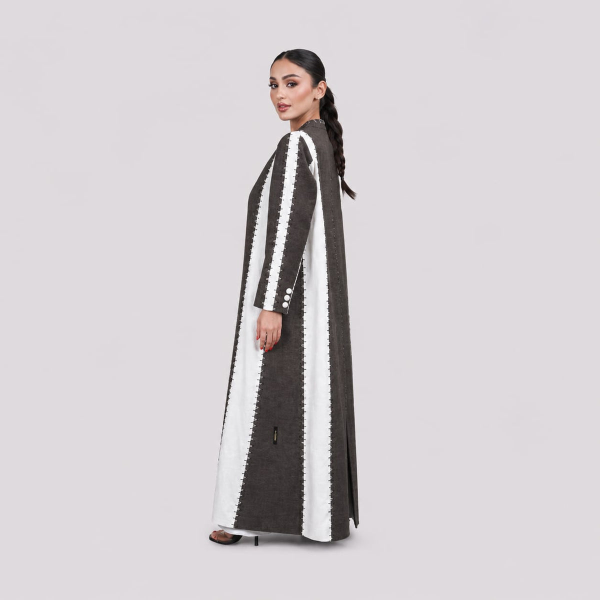 Abreez white Abaya