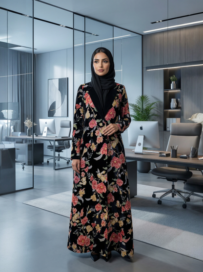 Velvet Flower Abaya