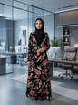 Velvet Flower Abaya