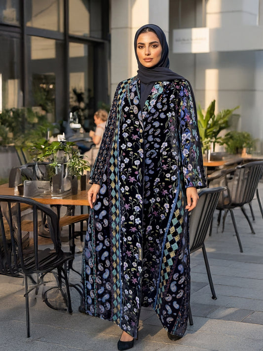 Velvet Blazer Abaya