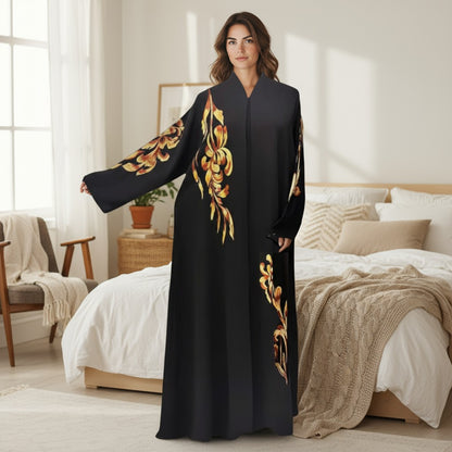 Black Golden Abaya