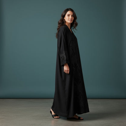 Black Embroidery Abaya