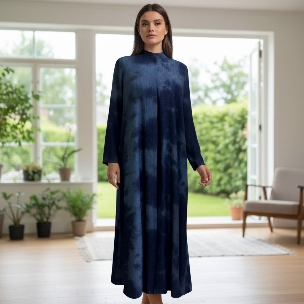 Blue Simple Abaya