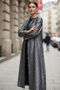 Abaya Silver Stripes
