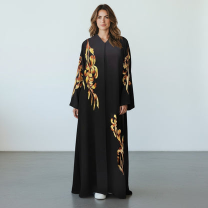 Black Golden Abaya